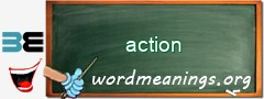 WordMeaning blackboard for action